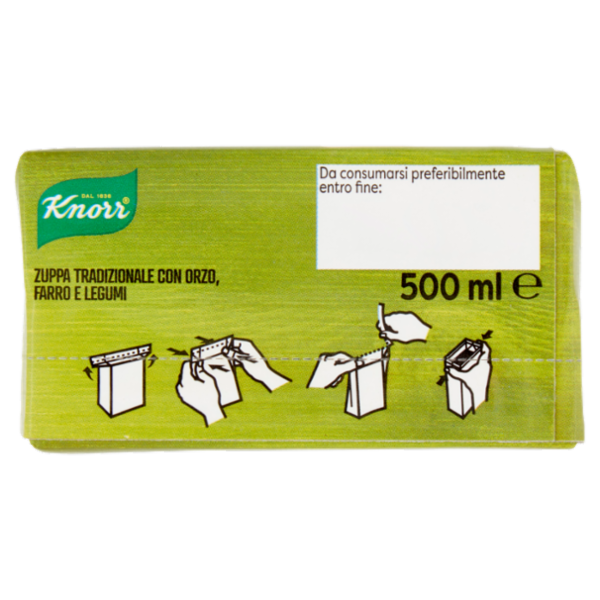 Knorr Zuppa Tradizionale con Orzo, Farro e Legumi 500 ml