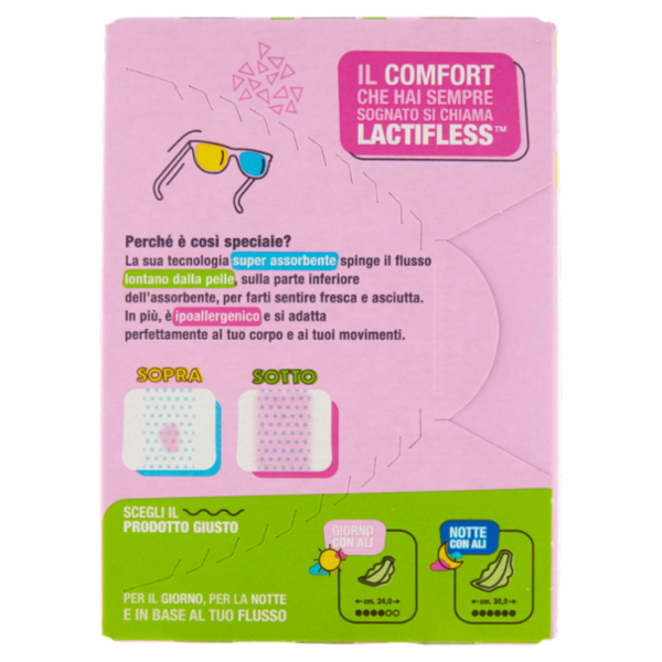 Lines 4You Assorbenti in Lactifless Giorno con Ali 10 pz