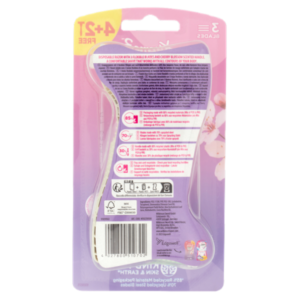 Wilkinson Sword Rasoio usa&getta My Intuition Xtreme3 Comfort Cherry Blossom 4+2