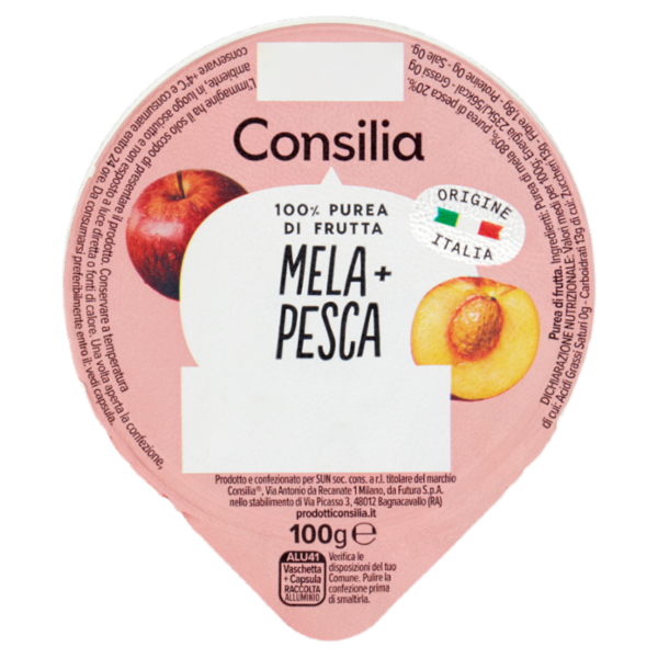 Consilia Polpa di Mela e Pesca 100 g