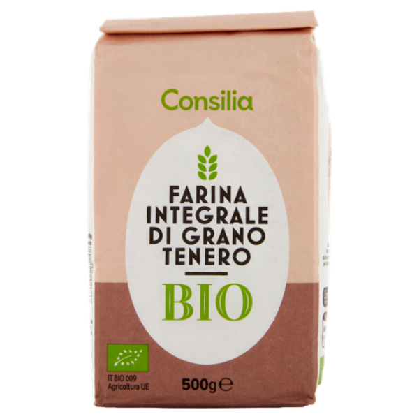 Consilia Farina Integrale di Grano Tenero Biologica 500 g