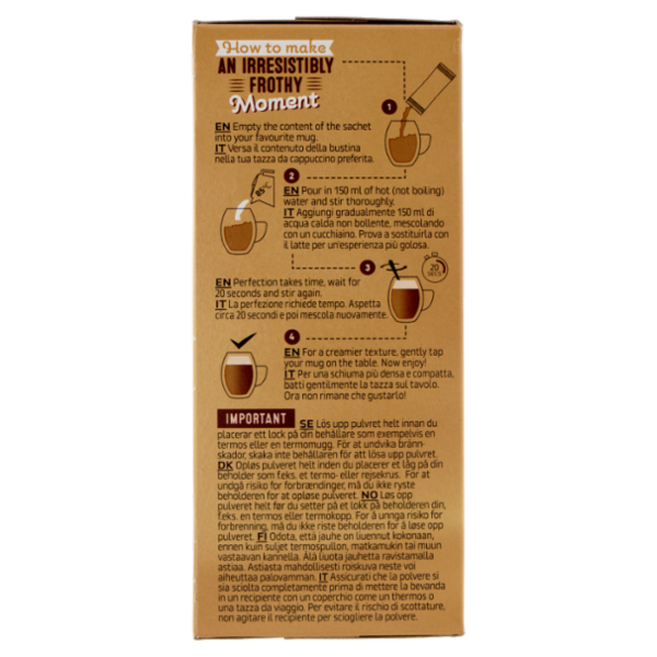 NESCAFÉ Cappuccino Double Choco Solubile con Cacao 8 Bustine 148g