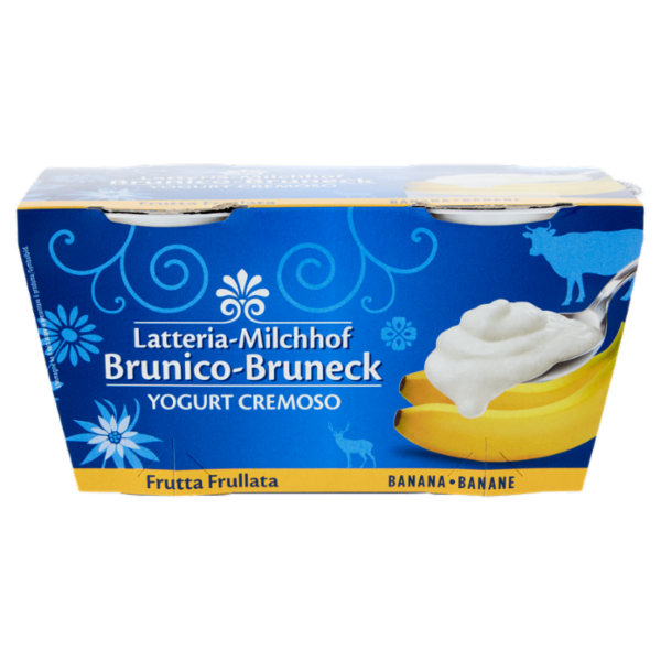 Latteria Brunico Yogurt Cremoso Frutta Frullata Banana 2 x 125 g