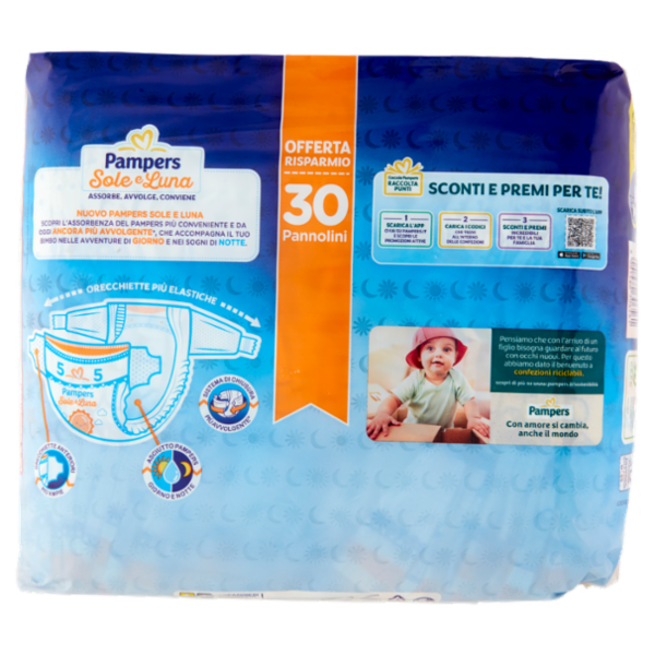 Pampers Sole e Luna Junior 30 pz
