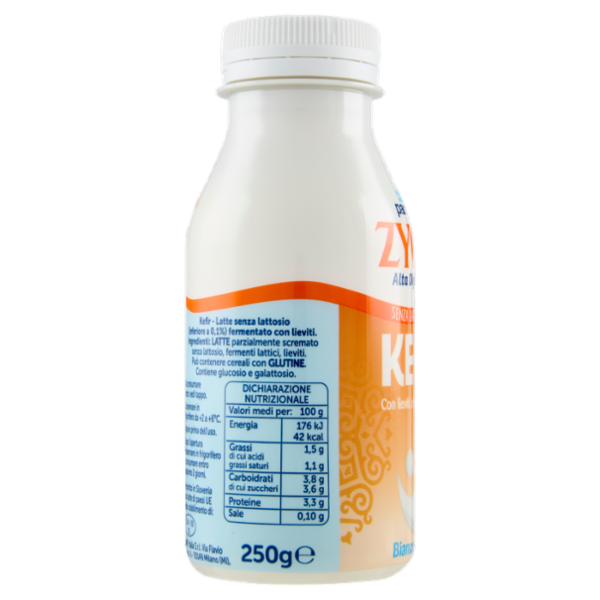 ZYMIL Alta Digeribilità Senza Lattosio Kefir Bianco naturale 250 g
