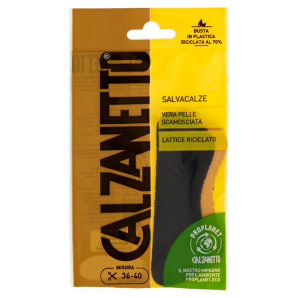 Calzanetto Salvacalze Vera Pelle Scamosciata Misura 36-40