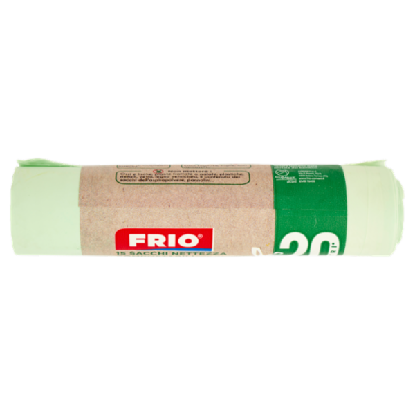 Frio Sacchi Nettezza Compostabili con Maniglie 20 Litri* 45 x 50 cm 15 pz