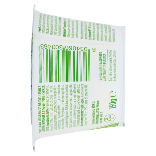 Milk Kefir Colato Greco 0% Grassi Bianco Naturale 150 g