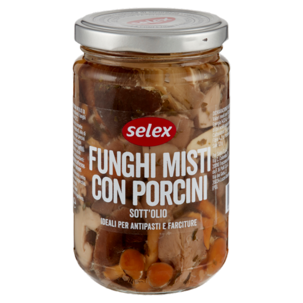 Selex Funghi Misti con Porcini in Olio di Semi di Girasole 280 g