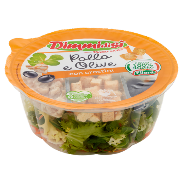 DimmidiSì Piatto unico Pollo e Olive con crostini 145 g
