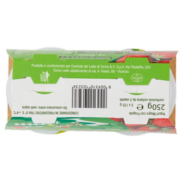Centrale del Latte di Torino Tapporosso Yogurt Magro Fragola 2 x 125 g
