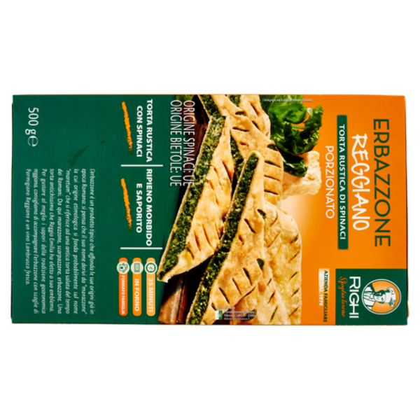 Righi Erbazzone Reggiano Torta Rustica di Spinaci Porzionato 500 g