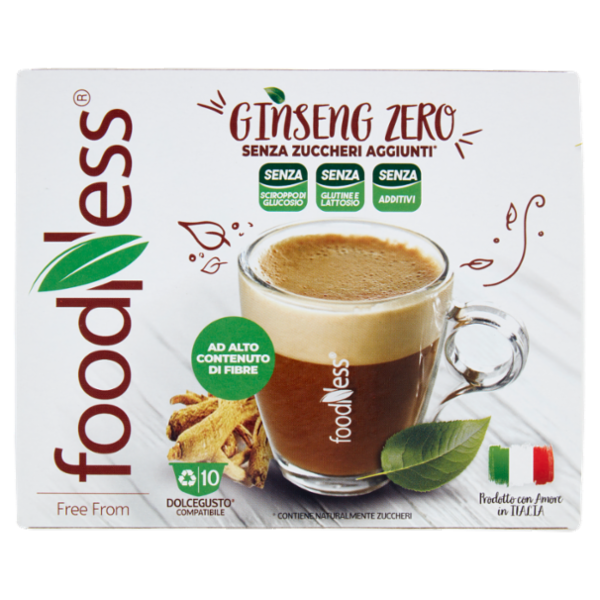foodNess Ginseng Zero Dolcegusto Compatibile 10 x 6 g