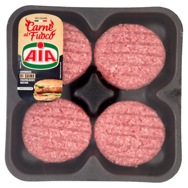 Aia Carne al Fuoco Hamburger di Suino 0,600 kg