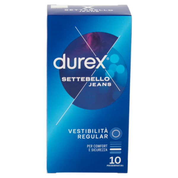 Durex Preservativi Settebello Jeans, 10 Profilattici
