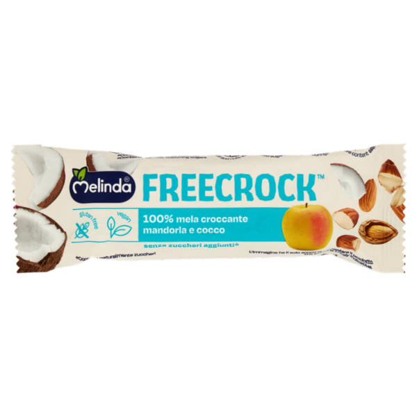 Melinda Freecrock F100% mela croccante mandorla e cocco 18 g