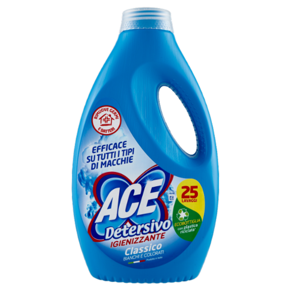 Ace Detersivo Igienizzante Classico Bianchi e Colorati 1375 ml