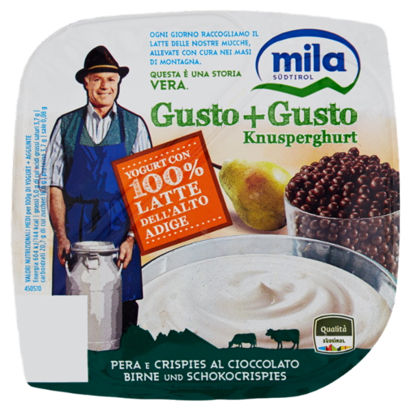 Mila Gusto+Gusto Pera e Crispies al Cioccolato 150 g