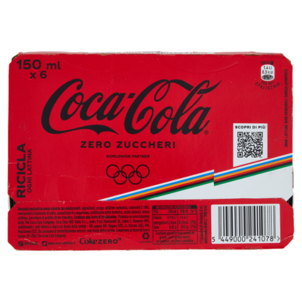 Coca-Cola Zero Minican 6 x 15 cl