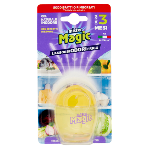 mister Magic l'Assorbiodori Frigo con Estratti di Limone 40 g