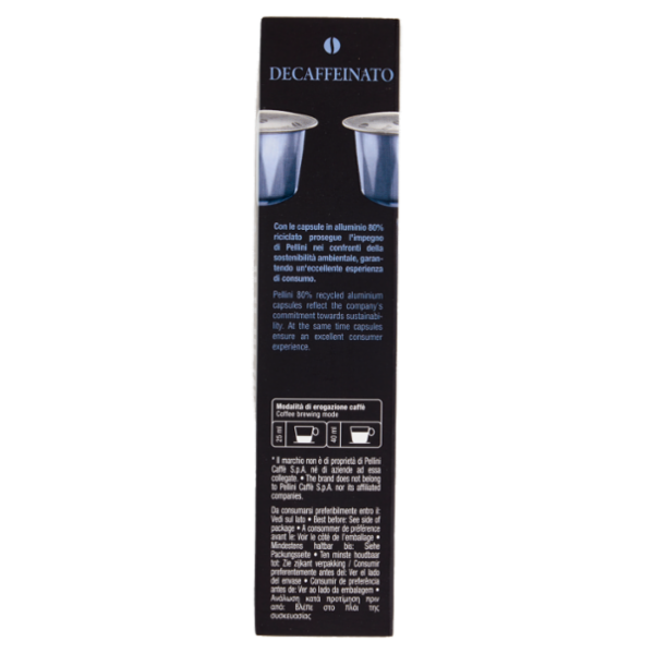 Pellini Decaffeinato Compatibili Nespresso* 10 Capsule 55 g