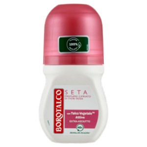 Borotalco Seta Profumo Cipriato Di Fiori Rosa Deo Roll On 50 Ml