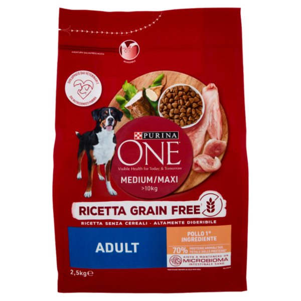 PURINA ONE Medium/Maxi Grain Free Adult Pollo 2,5 kg