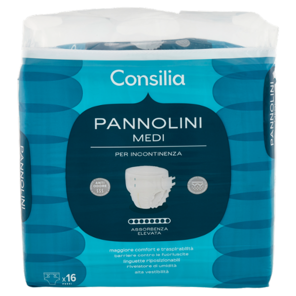 Consilia Pannolini medi per incontinenza 16 pezzi