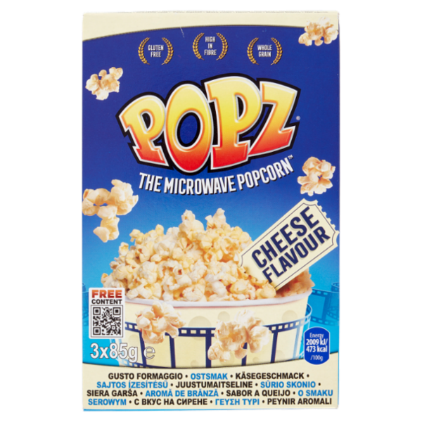 Popz the Microwave Popcorn Gusto Formaggio 3 x 85 g