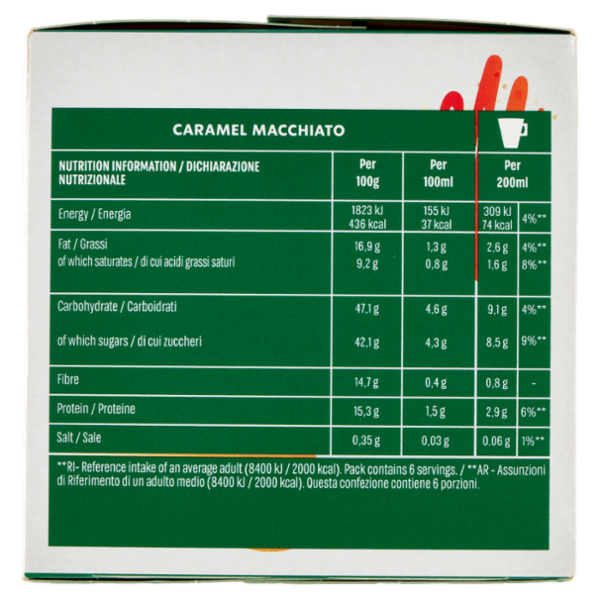STARBUCKS Caramel Macchiato by Nescafé Dolce Gusto Latte Caramello e Caffè 12 Capsule 127,8 g