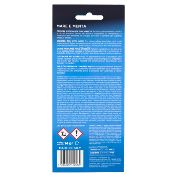 Cosatto Voilà! mare e menta Tessera Profumata 14 g