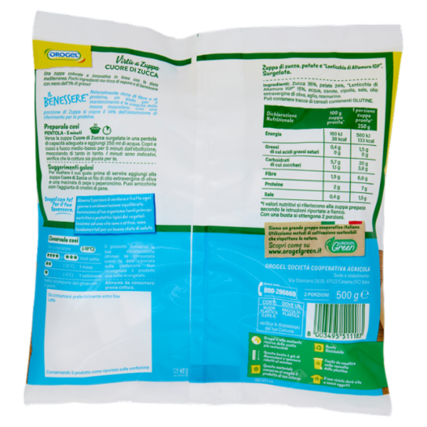 Orogel Il Benessere Virtù di Zuppa Cure di Zuppa Surgelati 500 g