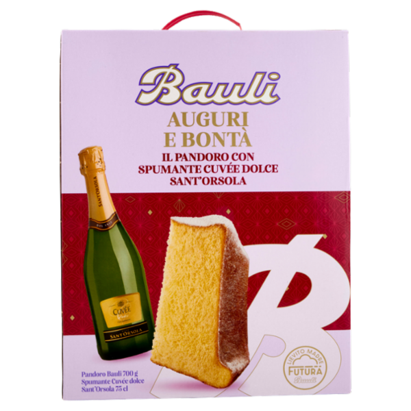 Bauli Auguri e Bontà Pandoro Bauli 700 g + Spumante Cuvée dolce Sant'Orsola 75 cl