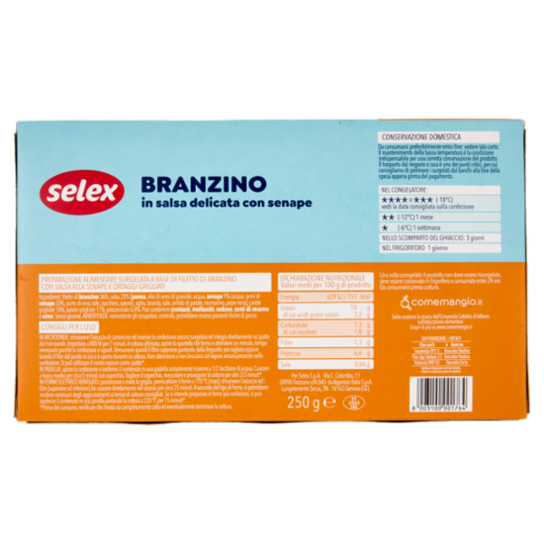Selex Branzino in salsa delicata con senape Surgelato 250 g