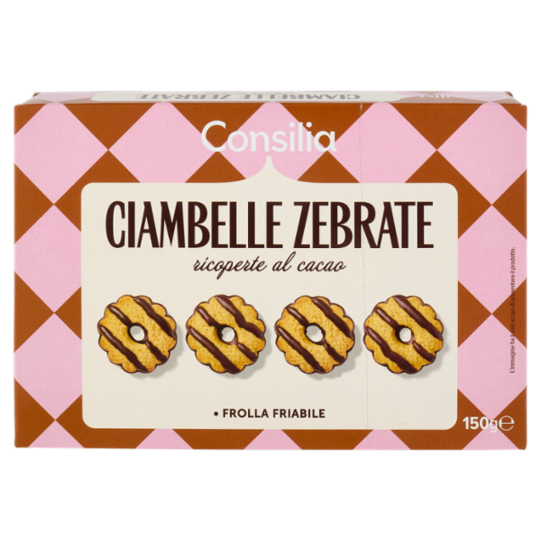 Consilia Ciambelle Zebrate Ricoperte al Cacao 150 g