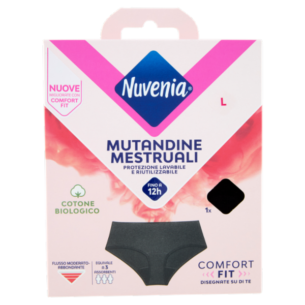 Nuvenia Mutandine Mestruali L Nero 1 pz