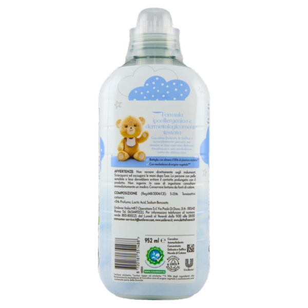 Coccolino Ammorbidente Concentrato Delicato & soffice Nuvola di cotone 41 Lavaggi 952 ml