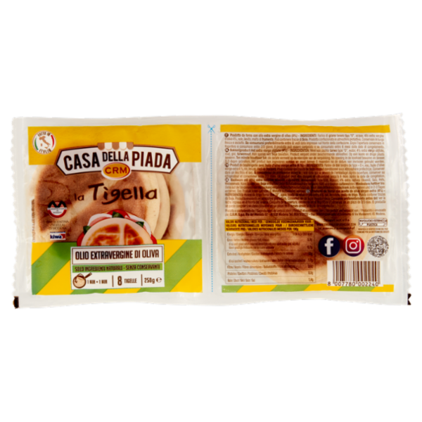 Casa della Piada la Tigella Olio Extravergine di Oliva 8 Tigelle 250 g