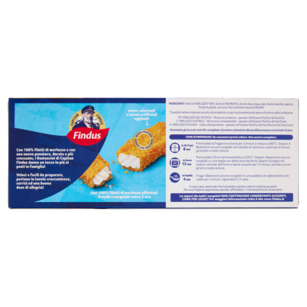 Capitan Findus 30 Bastoncini con 100% Filetti di Merluzzo 750 g