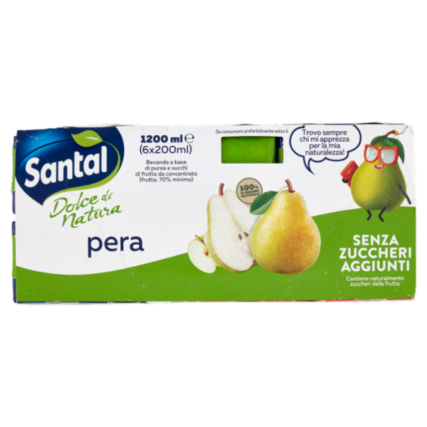 Santàl Dolce di Natura pera Senza Zuccheri Aggiunti 6 x 200 ml