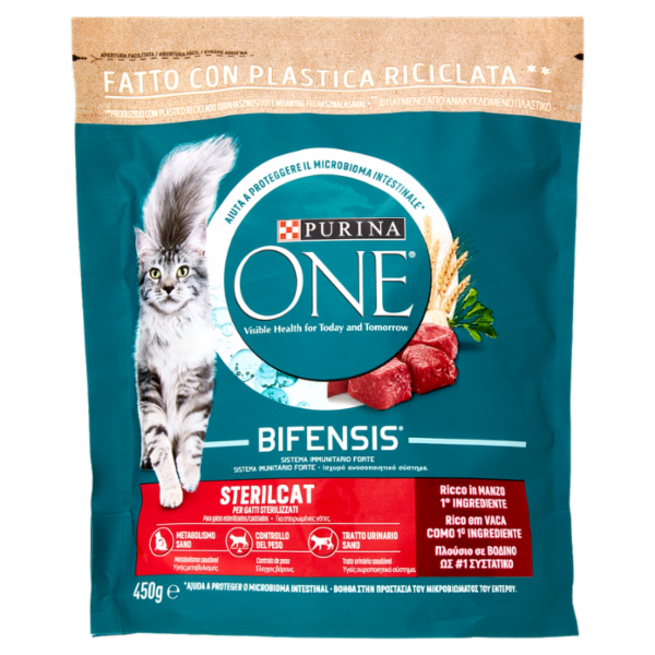 PURINA ONE Sterilcat Ricco in Manzo 450 g
