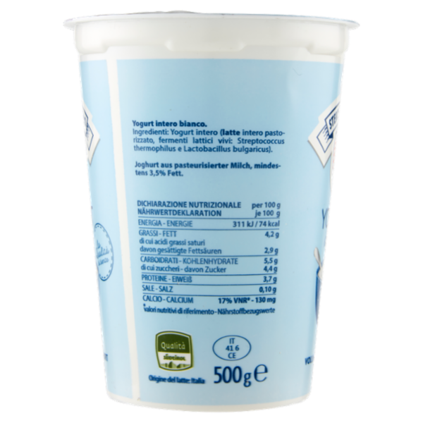 Sterzing Vipiteno Yogurt intero Bianco 500 g