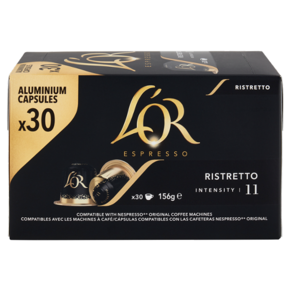 L'OR Ristretto 11- 30 Capsule Caffè Compatibili con Macchine Nespresso*® Original 156g