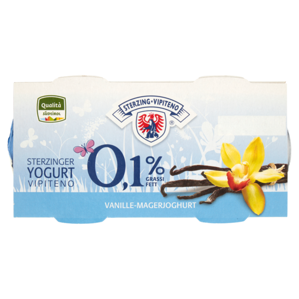 Sterzing Vipiteno 0,1% Grassi Yogurt Magro alla Vaniglia 2 x 125 g