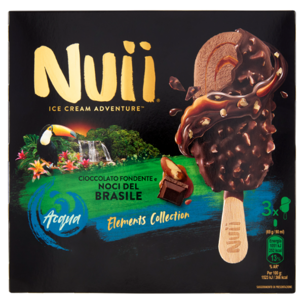 NUII Cioccolato Fondente e Noci del Brasile 3x69g