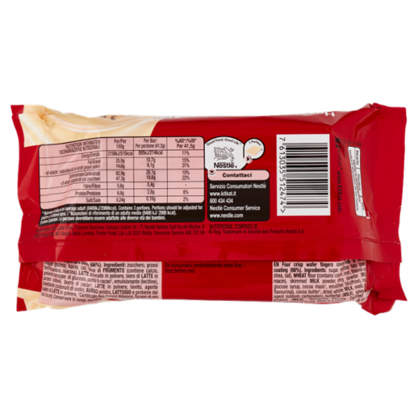 KITKAT White Wafer con copertura Bianca 3 snack da 41,5g