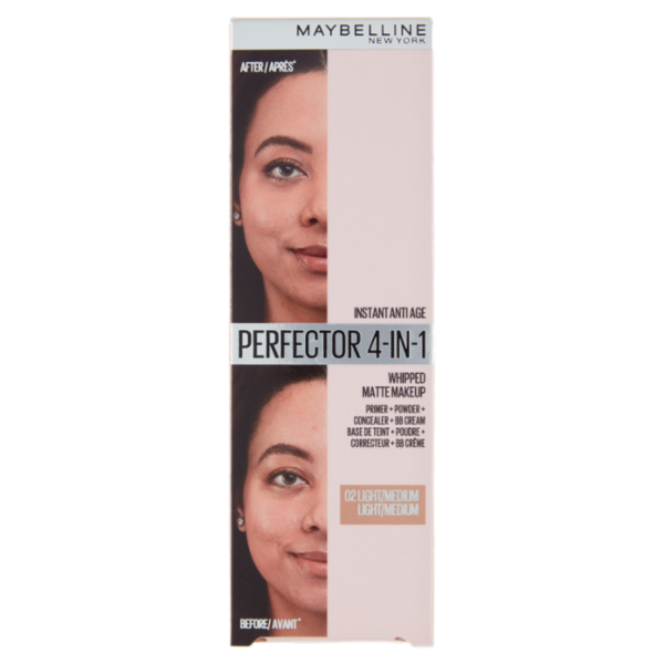 Maybelline New York Fondotinta Perfezionante Instant Perfector, 4 Prodotti in 1, Light Medium, 30 ml