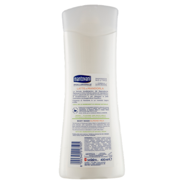 mantovani Bagnodoccia Neutro Latte di Mandorla 400 ml