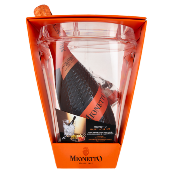 Mionetto Happy Hour Set Spumante Mionetto 750 ml + Secchiello + Tappo 