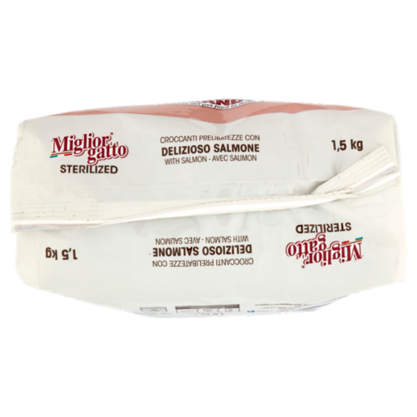 Migliorgatto Sterilized Croccanti Prelibatezze con Delizioso Salmone 1,5 kg